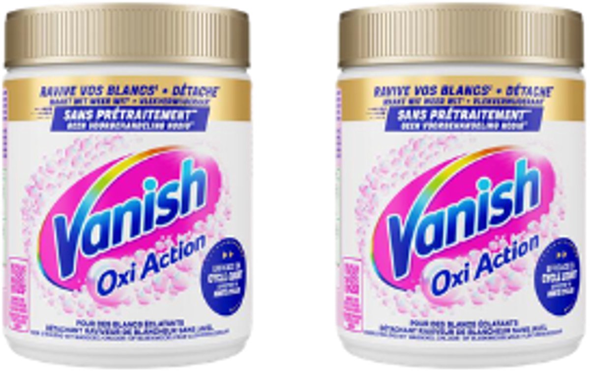 Vanish Oxi Action Vlekverwijderaar Poeder White – 2x 480 g – 960 g – Voordeelverpakking