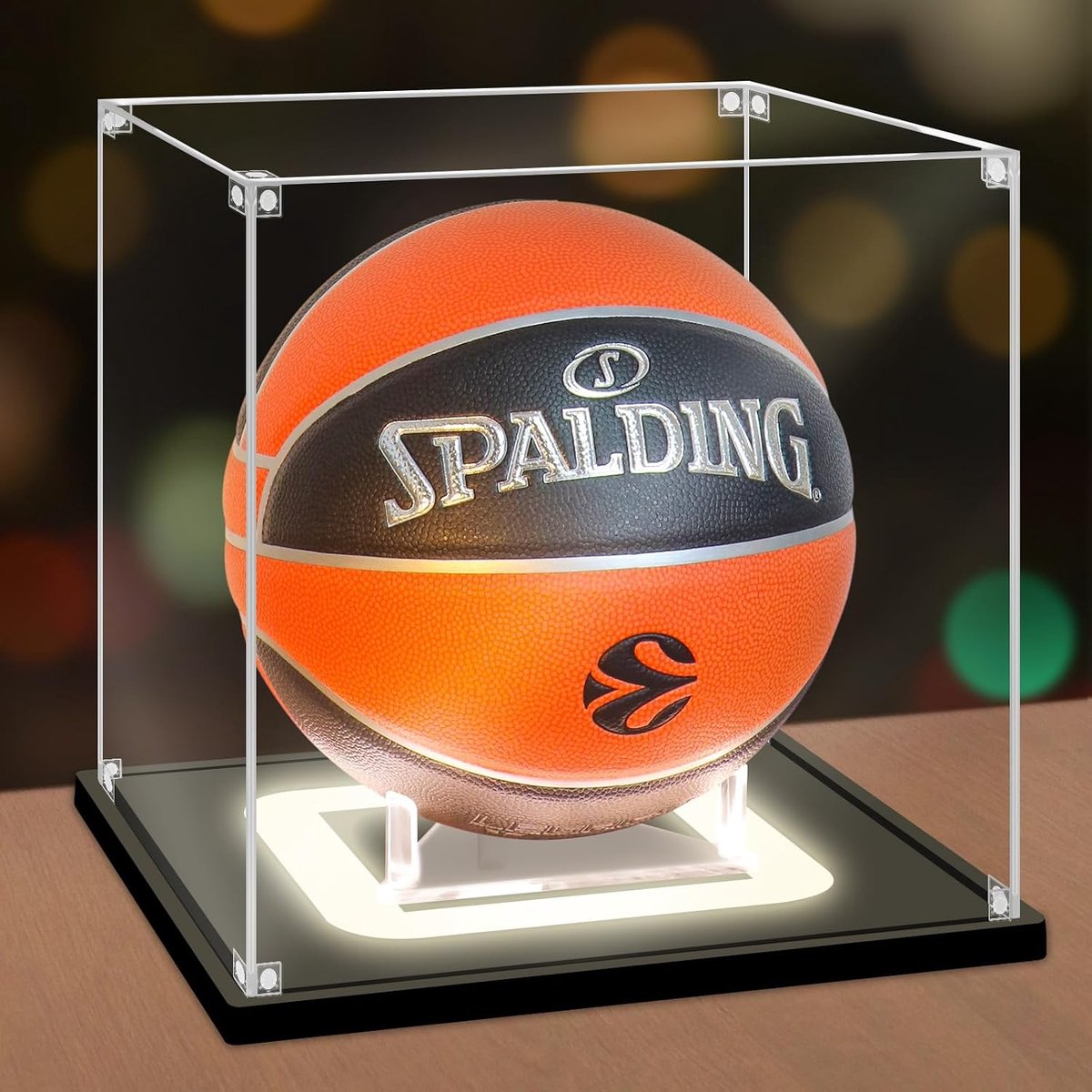 Basketball display case met licht - acryl box - UV-bescherming - perfect voor handtekeningen - ShopVlot