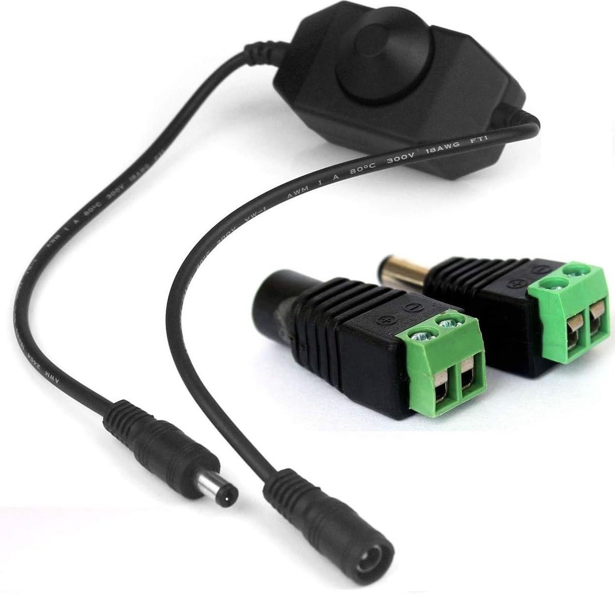 LED Dimmer - Zwart - 6 A - Voor DC 12V-24V LED Verlichting - Voor Diverse Toepassingen