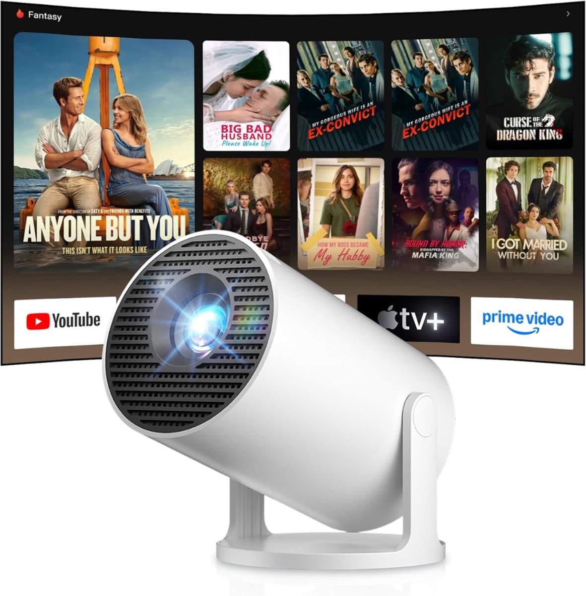 TYR® Mini Beamer - Projector - Beamer - Wit - 10cm x 10cm x 17cm