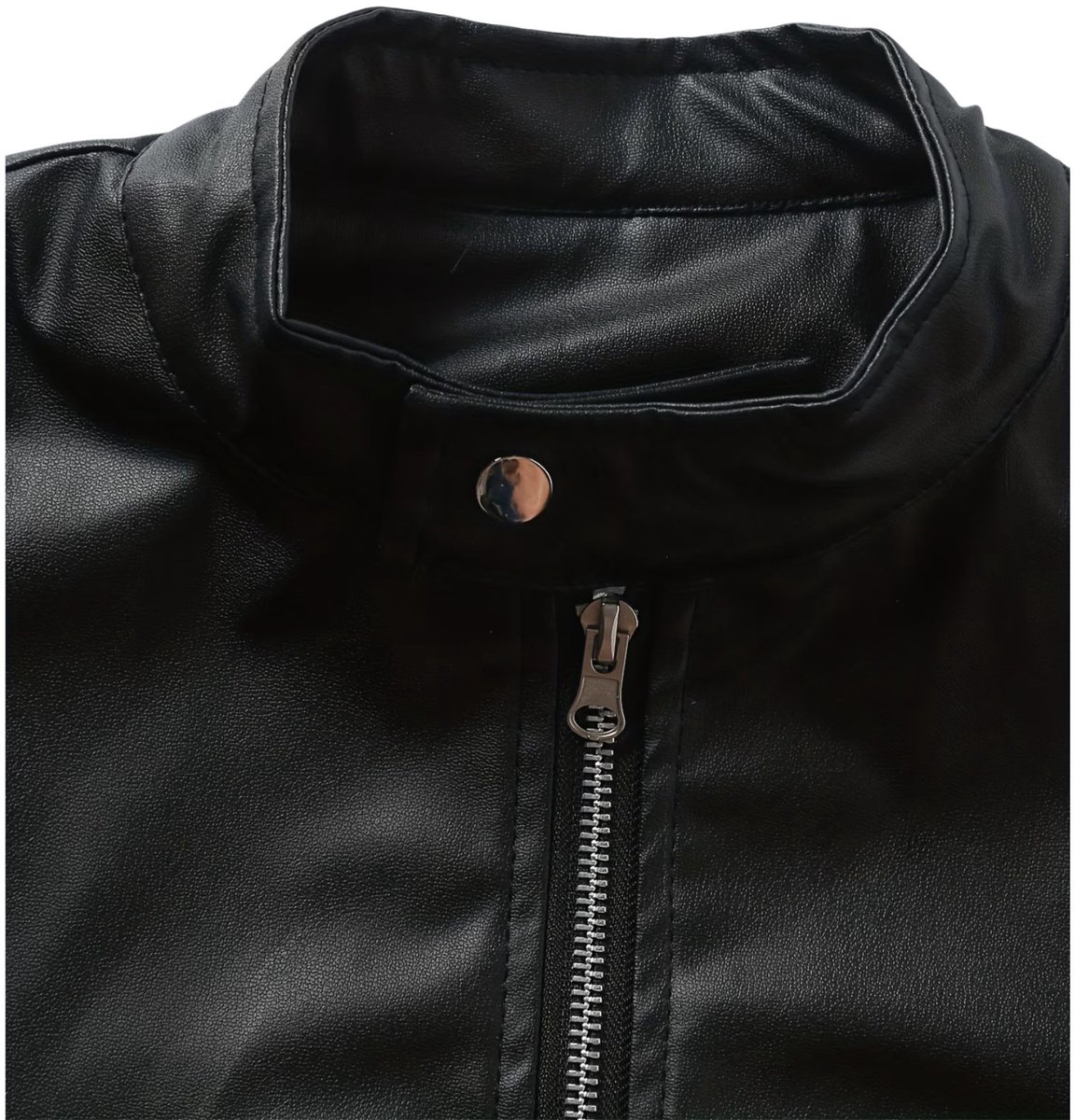 Currero Kunst Leren Jas - Leather Jacket - Lederen Jas - Bomberjack - Pilotenjack - Blazer - Biker - Motorjas - Motormuis - Heren - Zwart XL – foto 4