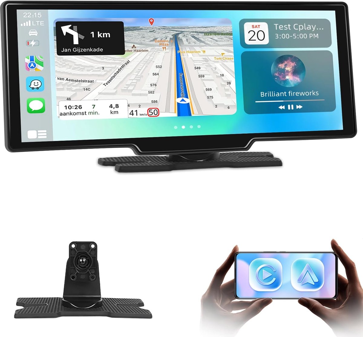 Carplay Screen for Car with Wireless Carplay Android Auto and Super Link, 10.26 inch Car Play Screen Support GPS - ShopVlot
