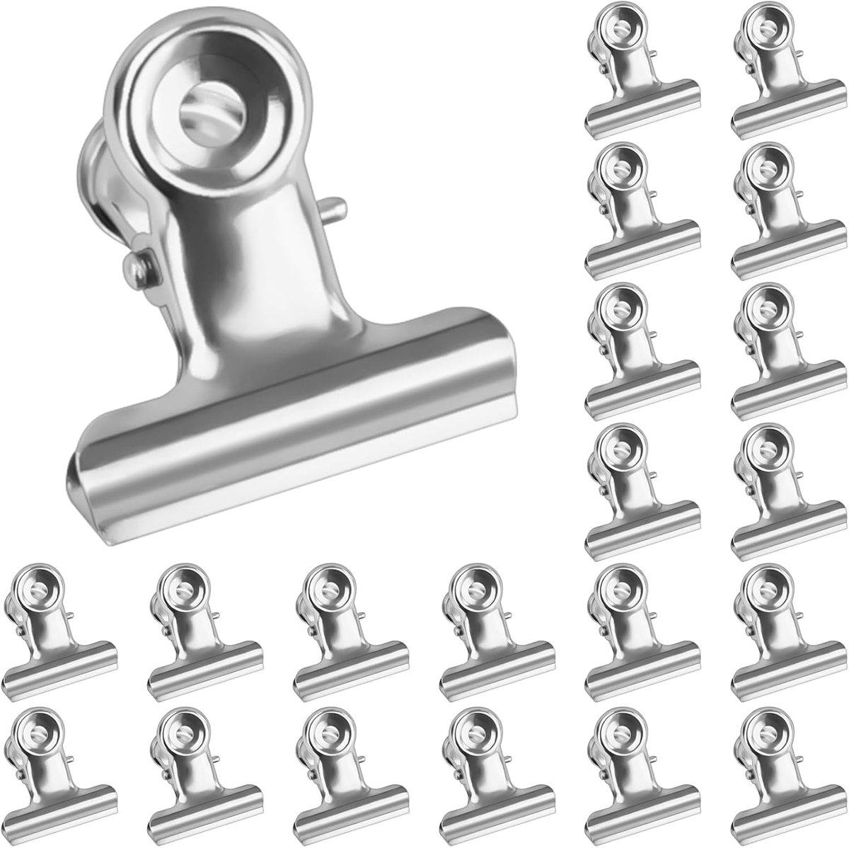 31 mm metalen klemmen, zilver, 20 stuks roestvrije klemmen metaal & klemmen metaal, slijtvaste scharnier - ShopVlot