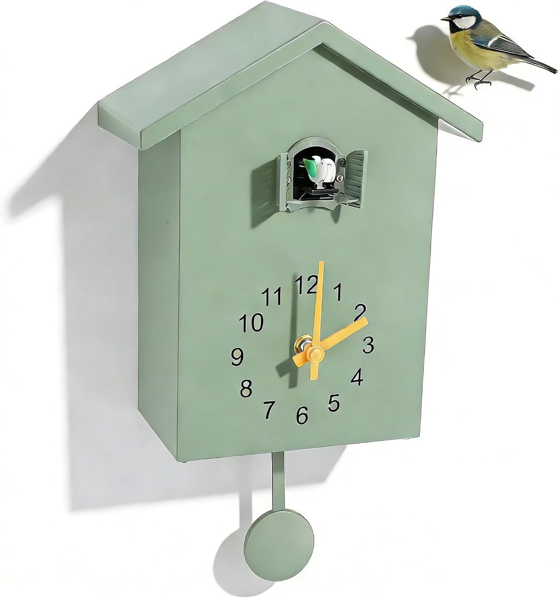 Cuckoo Clock Wall Clock Nordic Style Cuckoo Clock Modern Mini Bird Voices Garland Cuckoo Clock for Art Home Living - ShopVlot