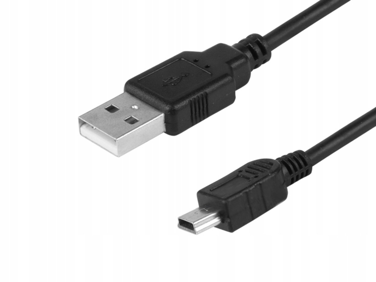 USB naar Mini USB Kabel - 1.2m - Zwart - Laden & Synchroniseren