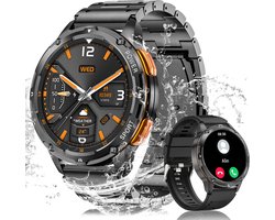 FOSMET GPS Smartwatch Heren 2026 - Militair Niveau Rugged Sporthorloge - 1,43 Inch - 100+ Sportmodi - 24/7 Hartslagmeter, SpO2 & Slaapmonitor - Fitnesshorloge - Geschikt voor Android & iOS - Zwart
