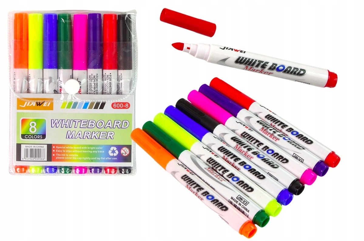 Leantoys Viltstiften Set - 8 Levendige Kleuren