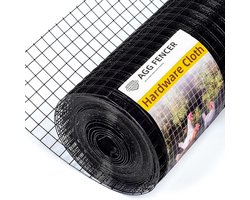 AggFencer Wire Mesh Black 16 x 11 ft 11 ft Wire Mesh 1.3 mm Light 12.7 x 12.7 mm PVC Coating for Chicken Coops and - ShopVlot