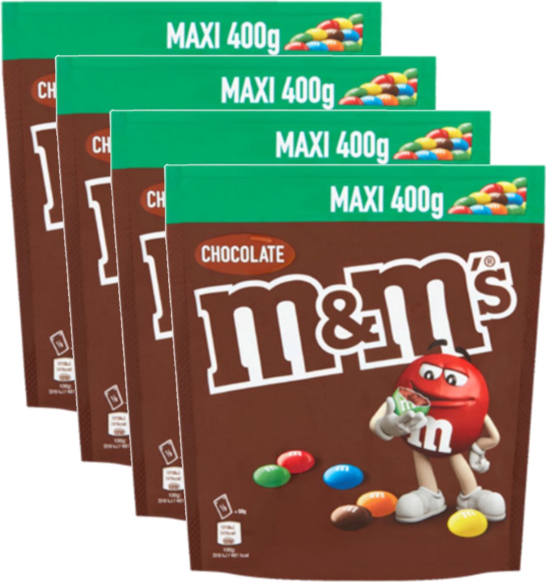M&M'S Chocolate - Multipack - Melk Chocolade Snoepjes - 1600g (4x400g)