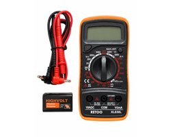 Digitale Universele Multimeter - Digitale Professionele Universele Multimeter - Inclusief Stroomkabels & 9V Batterij - Spanningsmeter - Spanningstester