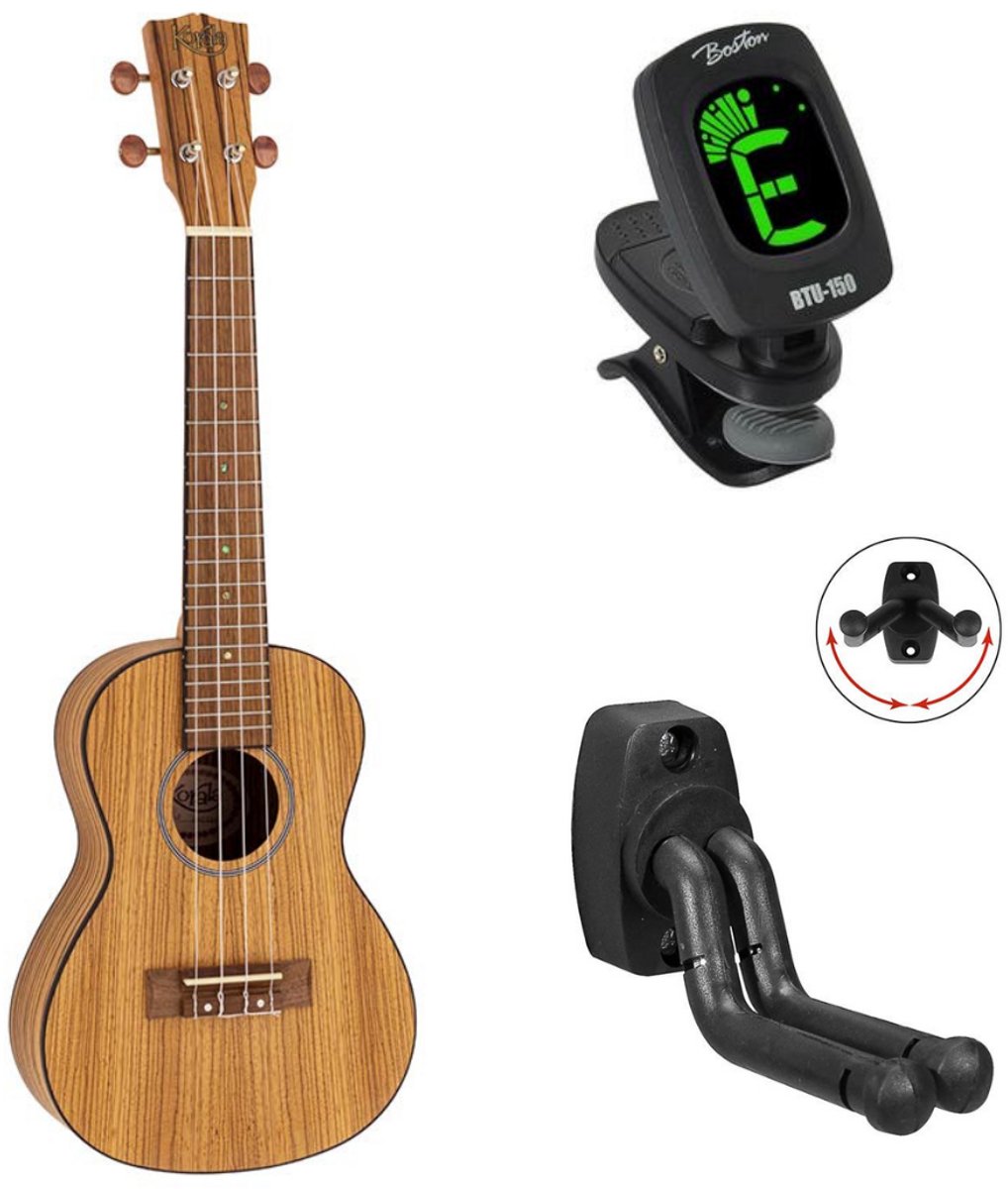 Korala UKC-510 bundel Naturel Performer Series Concert ukulele
