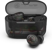 JLab Go Pop Draadloze Oordopjes - Bluetooth Oortjes Draadloos - 35 uur Batterijduur - Be Aware Audio - Met Microfoon - Geschikt voor Android en Apple - Doorzichtig
