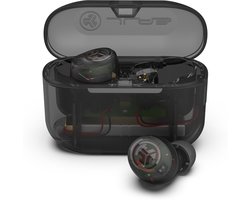 JLab Go Pop Draadloze Oordopjes - Bluetooth Oortjes Draadloos - 35 uur Batterijduur - Be Aware Audio - Met Microfoon - Geschikt voor Android en Apple - Doorzichtig