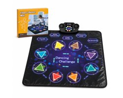 Bluetooth Dansmat Kinderen - Muzikale Dansmat met 8 LED-Pijlen - 8 Dansuitdagingen - 3 Snelheidsniveaus - 1200 mAh Oplaadbare Accu - Opvouwbaar en Antislip - Voor Dansen, Muziek en Actief Spelen