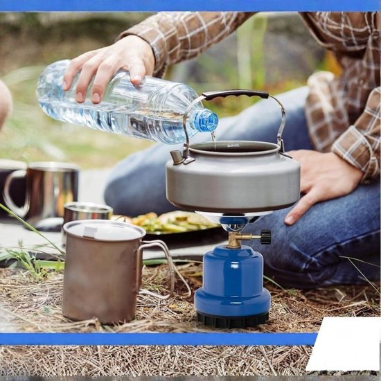 Camping Gasstel - Kooktoestel Camping - Gasstel - Blauw - 17cm x 12cm x 12cm — afbeelding 2