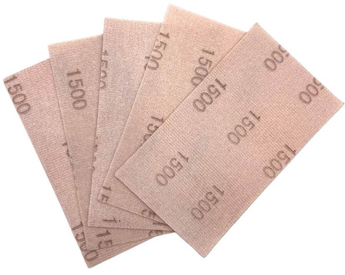 NitorLACK Flex Latex Schuurvellen 130 x 75 mm – Set van 5 stuks K1500