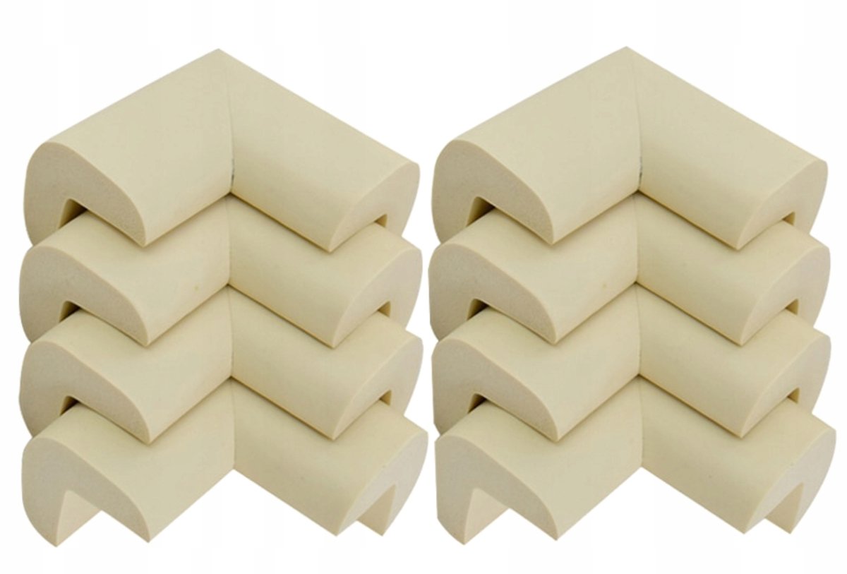 8x Zachte Schuimhoekbeschermers - Beige - Kindveiligheid