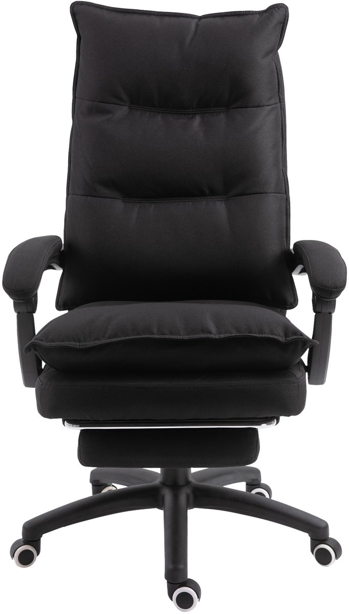 Vinsetto massage bureaustoel - linnen - 70x62x130cm - zwart