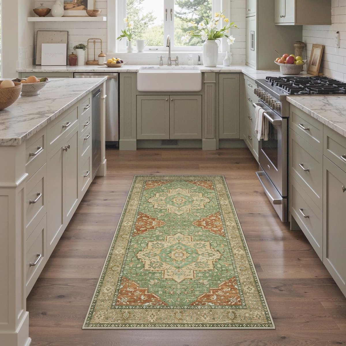 Gangtapijt 80x150 cm - Vintage Boheemse stijl - Wasbaar en antislip - Perfect voor gang en keuken - ShopVlot
