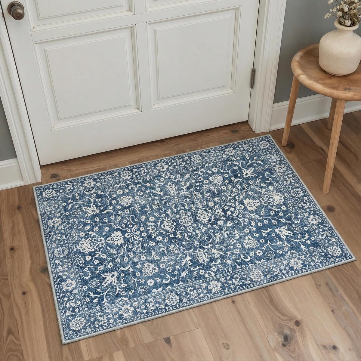 Boho-tapijt 60 x 90 cm - vintage, wasbaar - kortpolig, antislip - perfect voor woonkamer of slaapkamer - ShopVlot