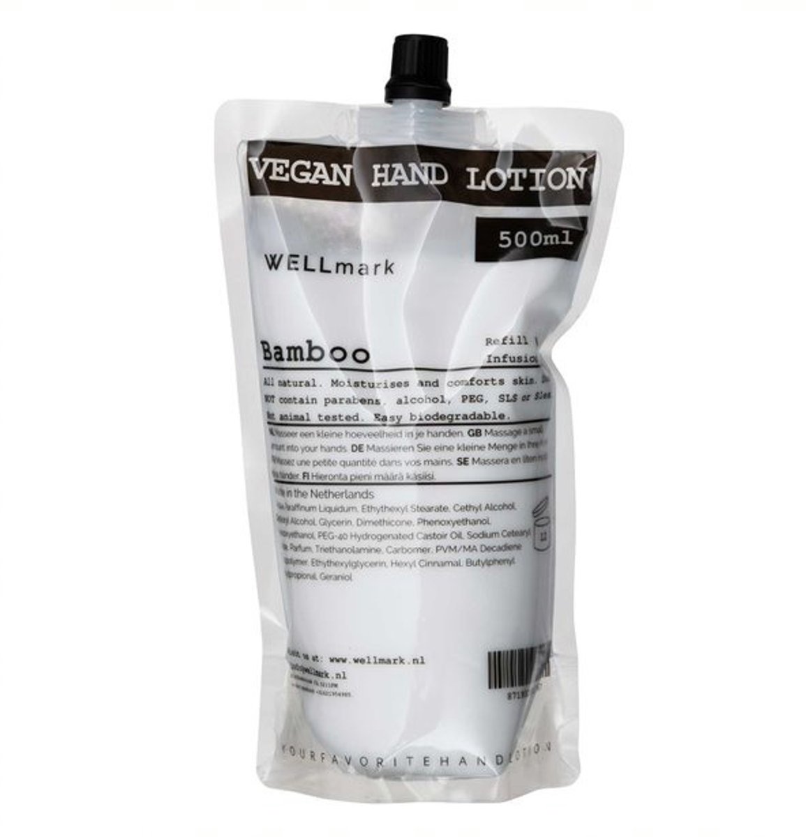 Wellmark Refill Hand lotion - Bamboo 500ml