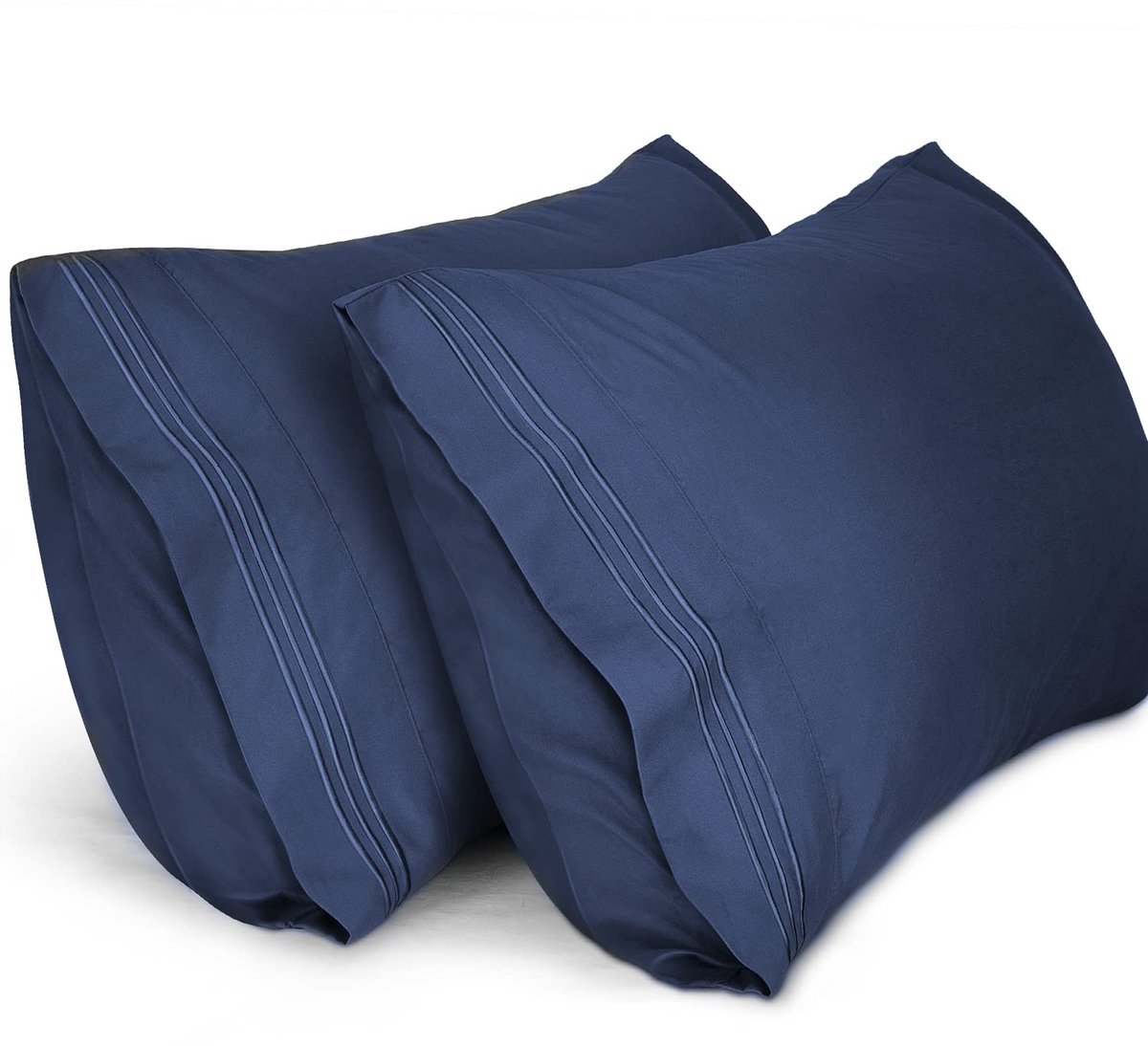Kussenslopen 50 x 101 cm - Geborduurd Microvezel - Kreukvrij en Ademend - Luxe Comfort - ShopVlot