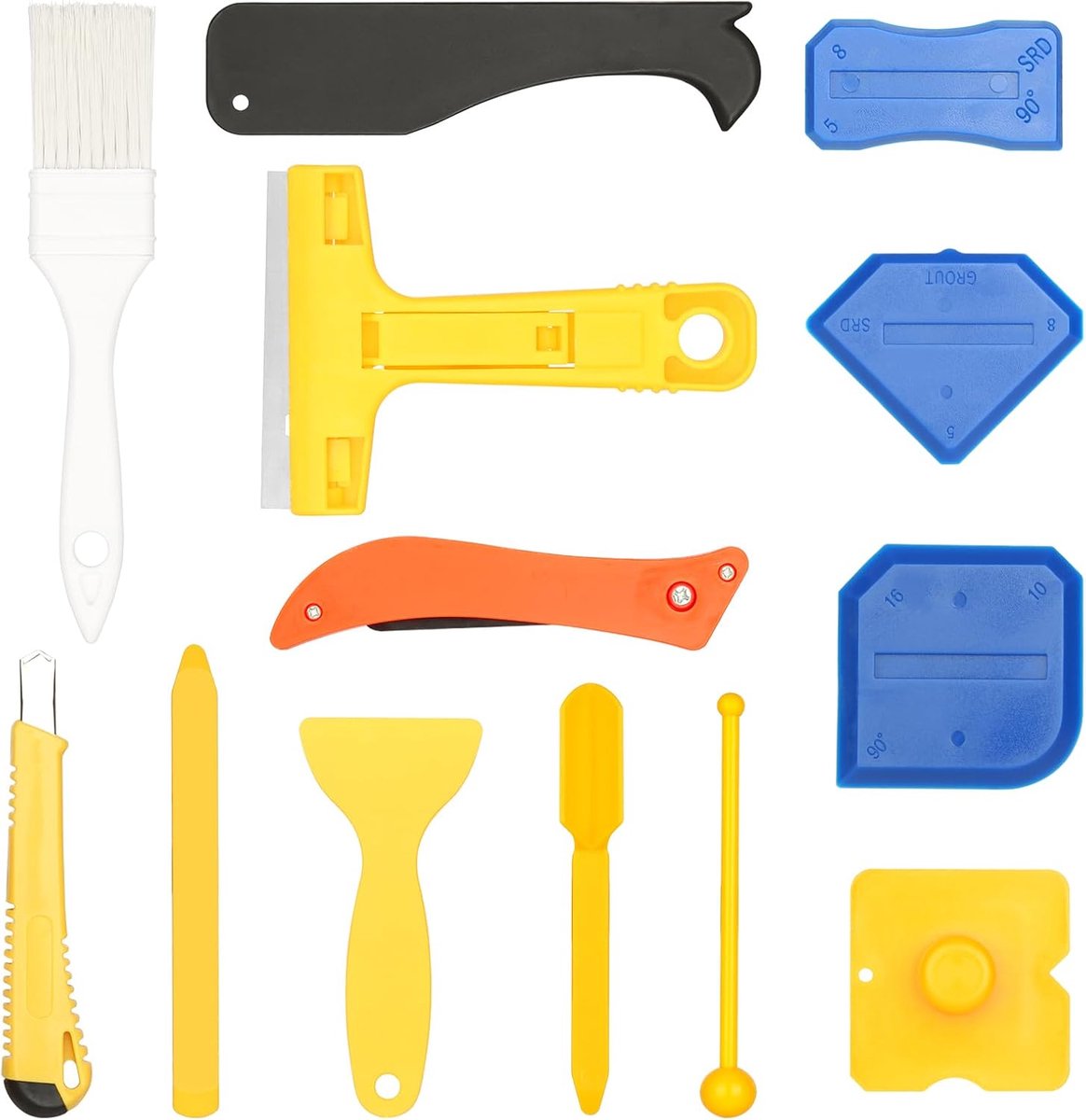Sheryl&Rain Silicone Remover Tool Set, 13-In-1 Silicone Remover, Silicone Remover, Tools Scraper Kit Joint Glass Set - ShopVlot
