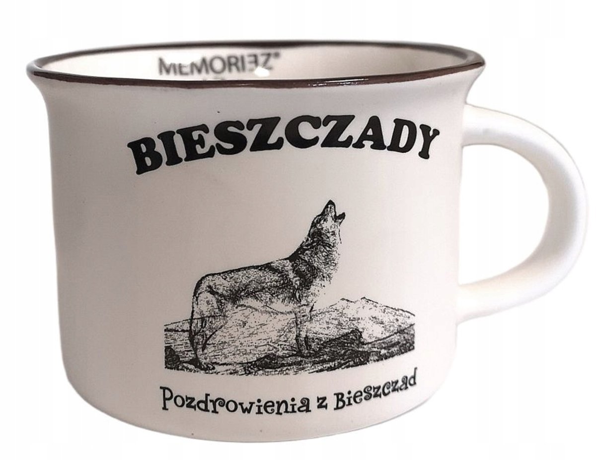 Bieszczady Keramieken Mok Wit - 8cm Hoog
