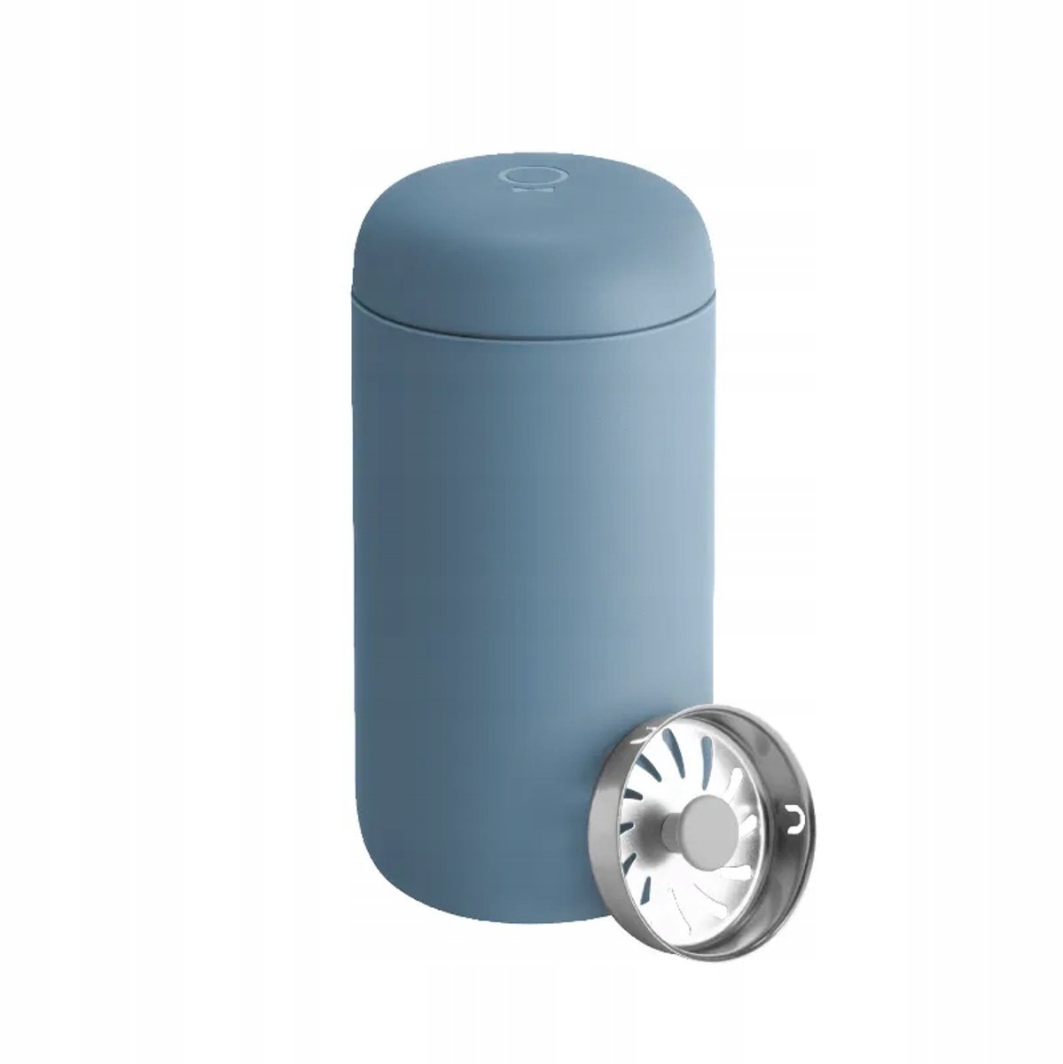 Merkloos Thermosbeker 355 ml - Poederblauw - Voor Onderweg