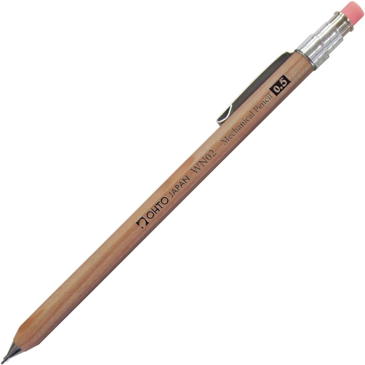 Mini Mechanisch Potlood - Naturel - 0,5 mm - Navulbaar Hout - Voor Nauwkeurig Schrijven en Tekenen