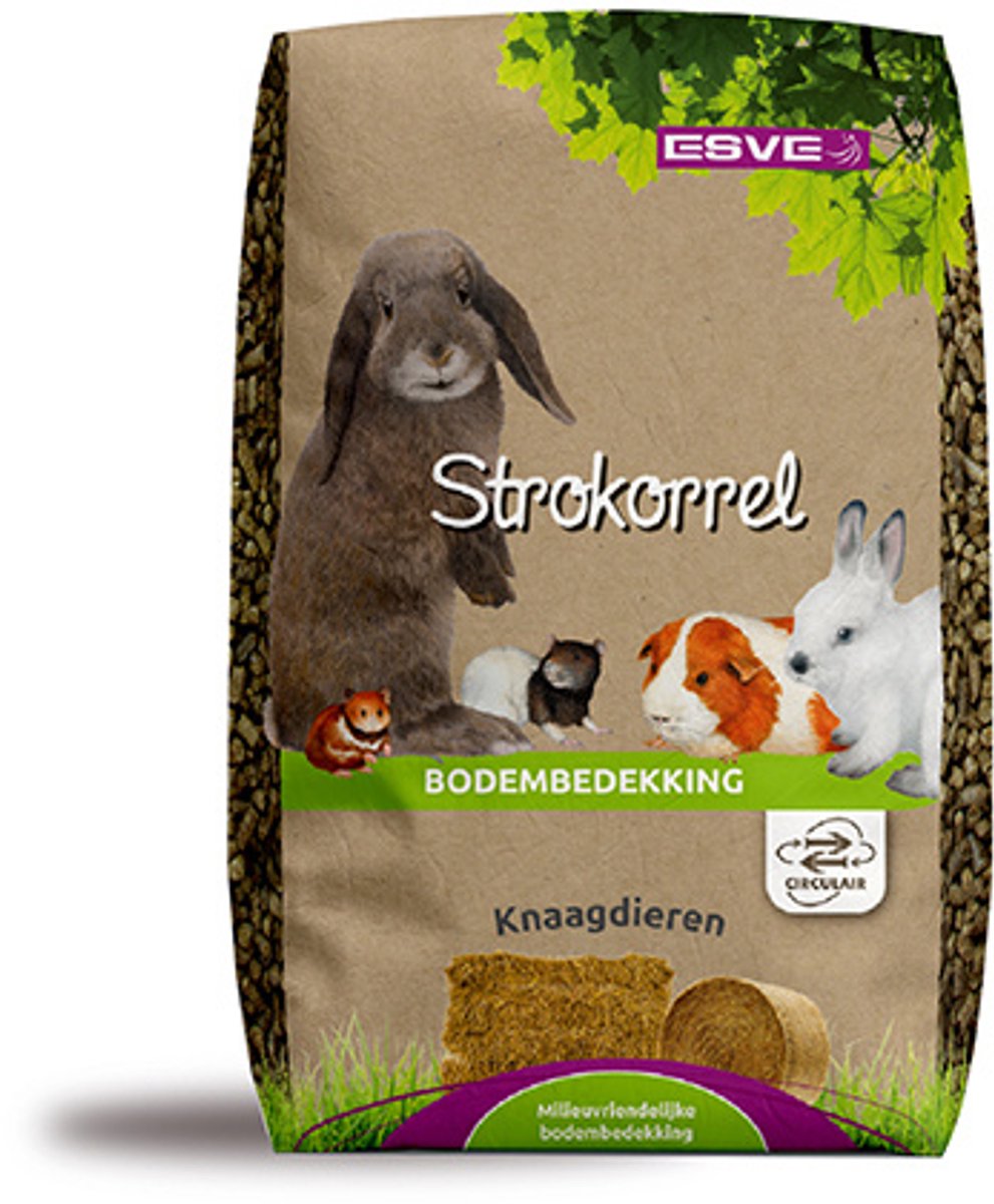 ESVE Strokorrel bodembedekking 18 liter | sterk absorberend | stofarm