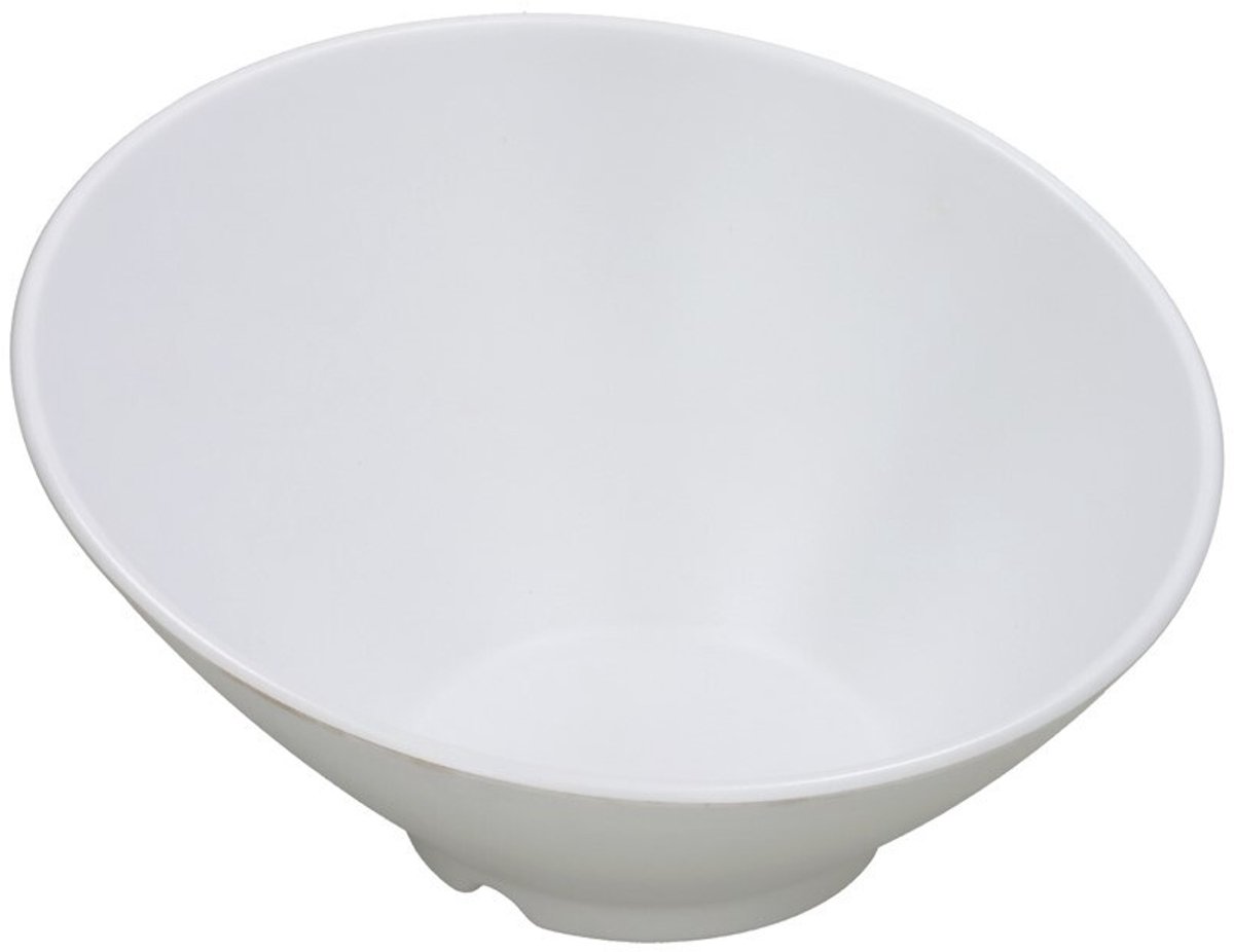 Gerimport | Saladeschaal Wit Ø 27 cm - Melamine - Subtiel Chic, Asymmetrische, Vaatwasserbestendig