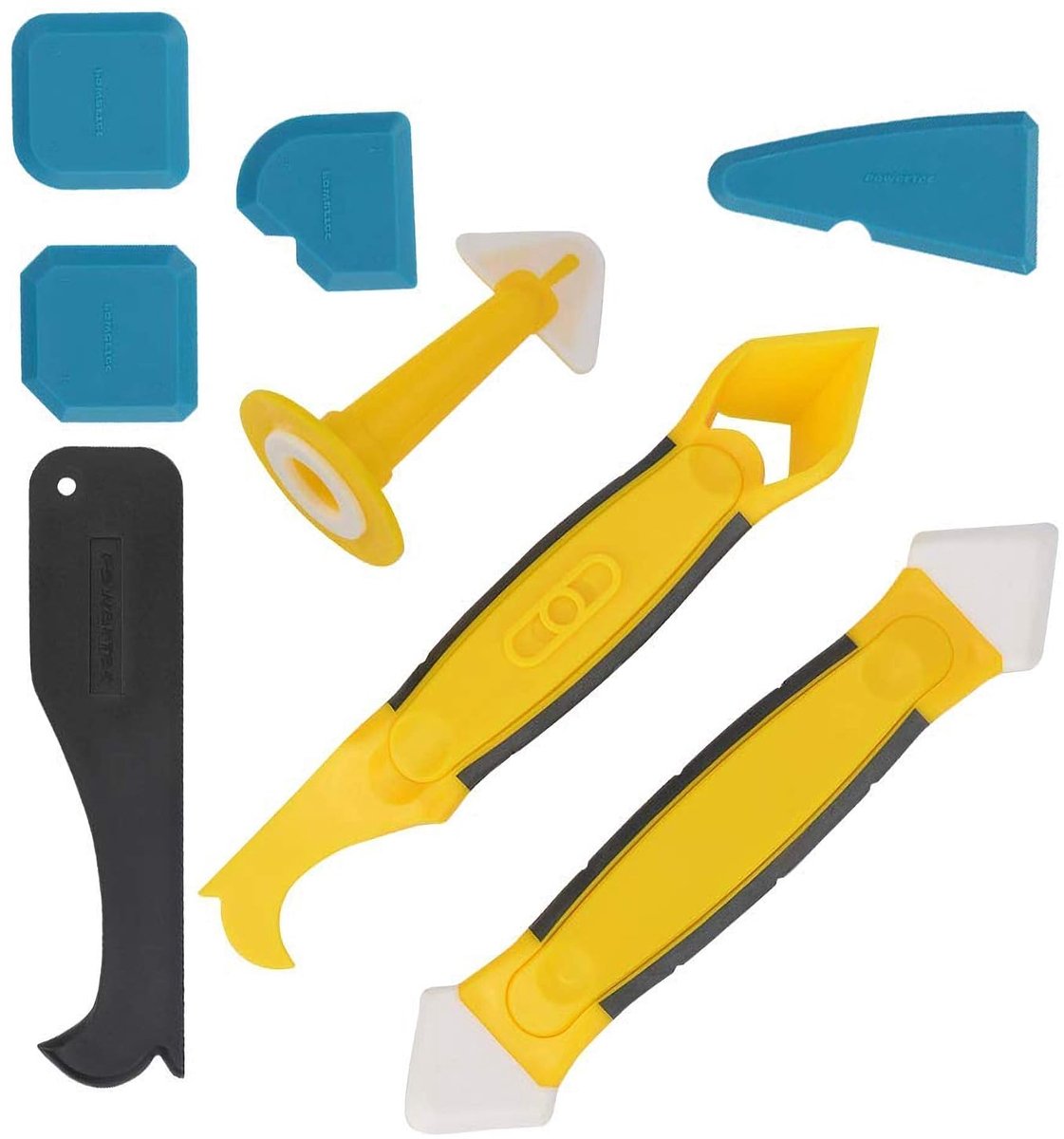 Silicone verwijderaar & voeggereedschap - 8-in-1 multifunctionele set - duurzaam kunststof - ShopVlot