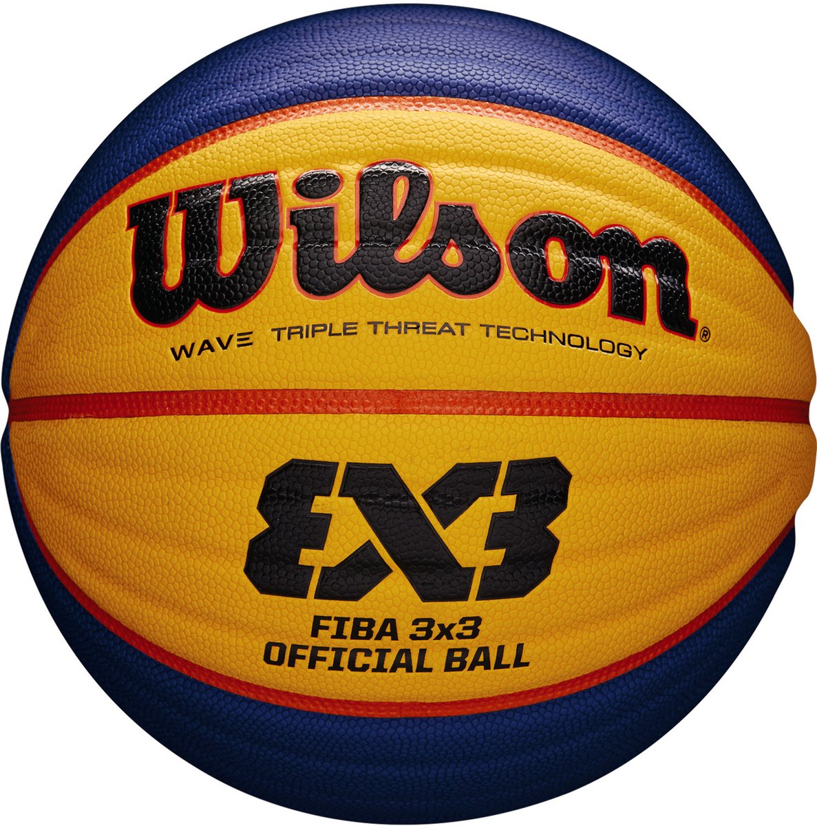 Wilson FIBA 3x3 - Basketbal Official - Geel Blauw - Maat 6 - Kinderen en volwassenen