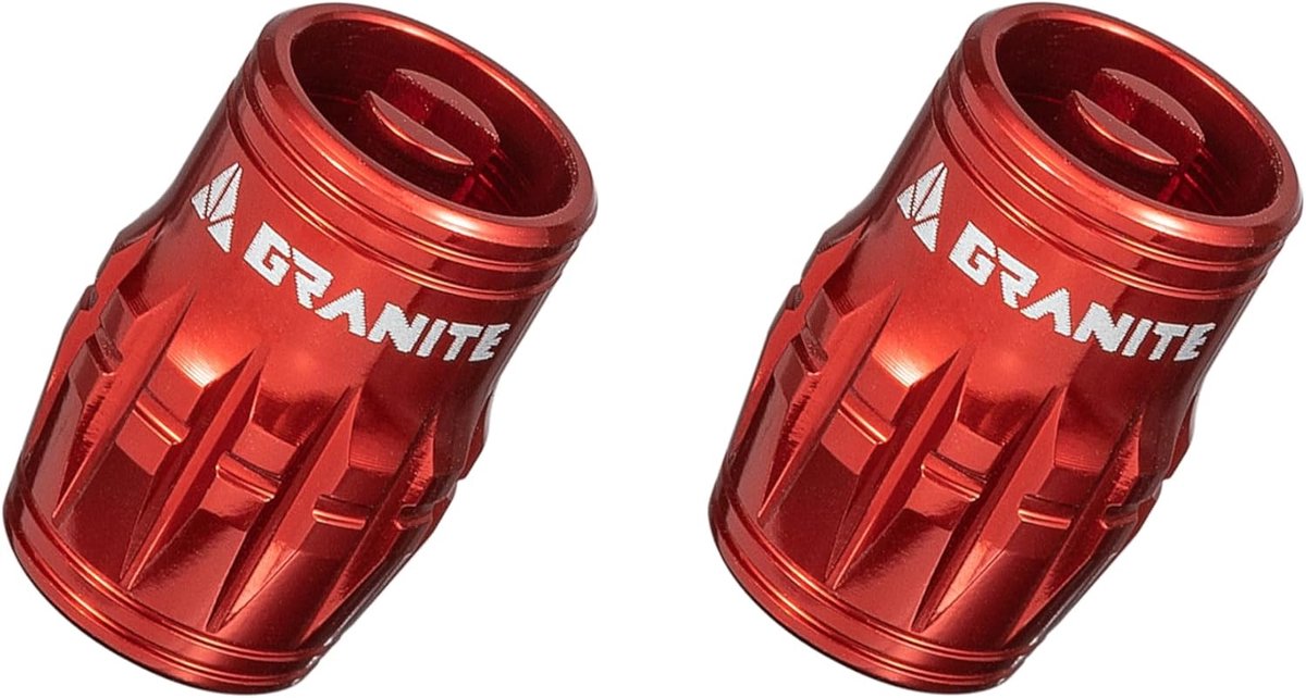 Ventieldoppen met ventielkernverwijderfunctie - Aluminium - Rood - Geschikt voor fiets- en voertuigbanden - ShopVlot