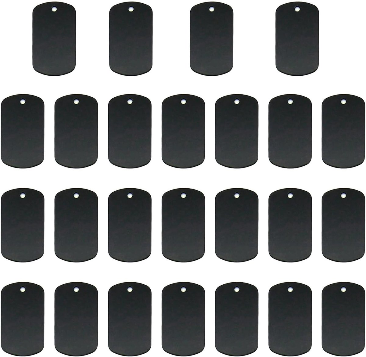 Hondennaambordjes 25 stuks - aluminium - schildvorm - personaliseerbaar voor huisdieren - ShopVlot