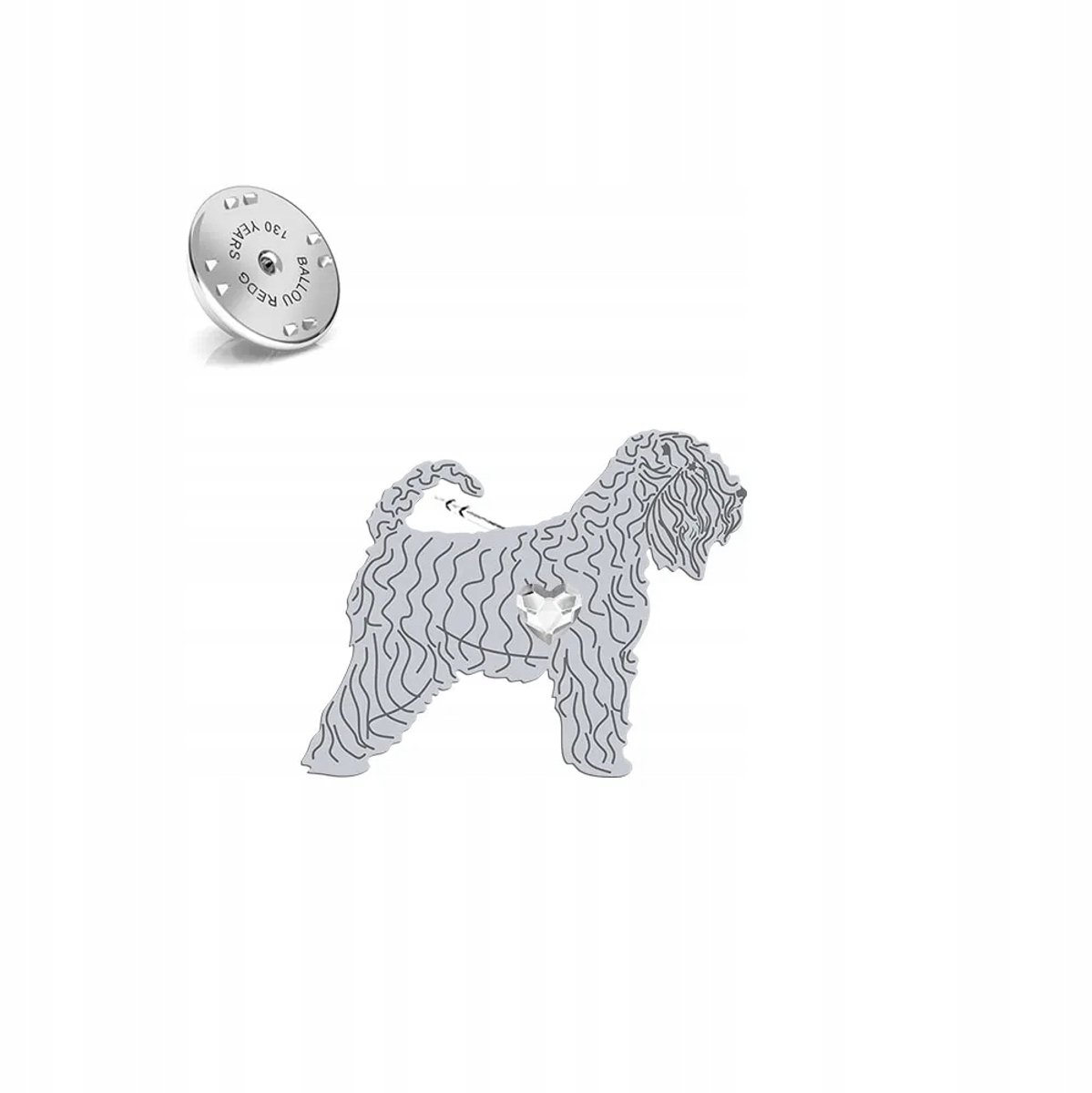 Zilveren Pin Irish Soft-coated Wheaten Terrier 925 Sieraden