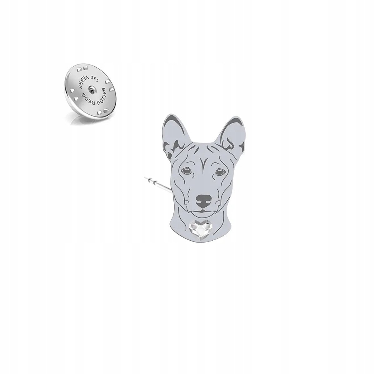 Zilveren Basenji Honden Broche 925 - Uniek Cadeau voor Dames