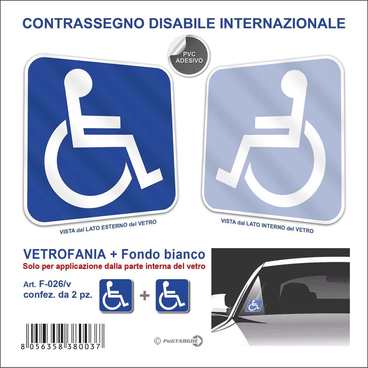 Internationale opschrift 12 x 12 cm - PVC zelfklevend - 2 stuks - ideale raamdecoratie - ShopVlot