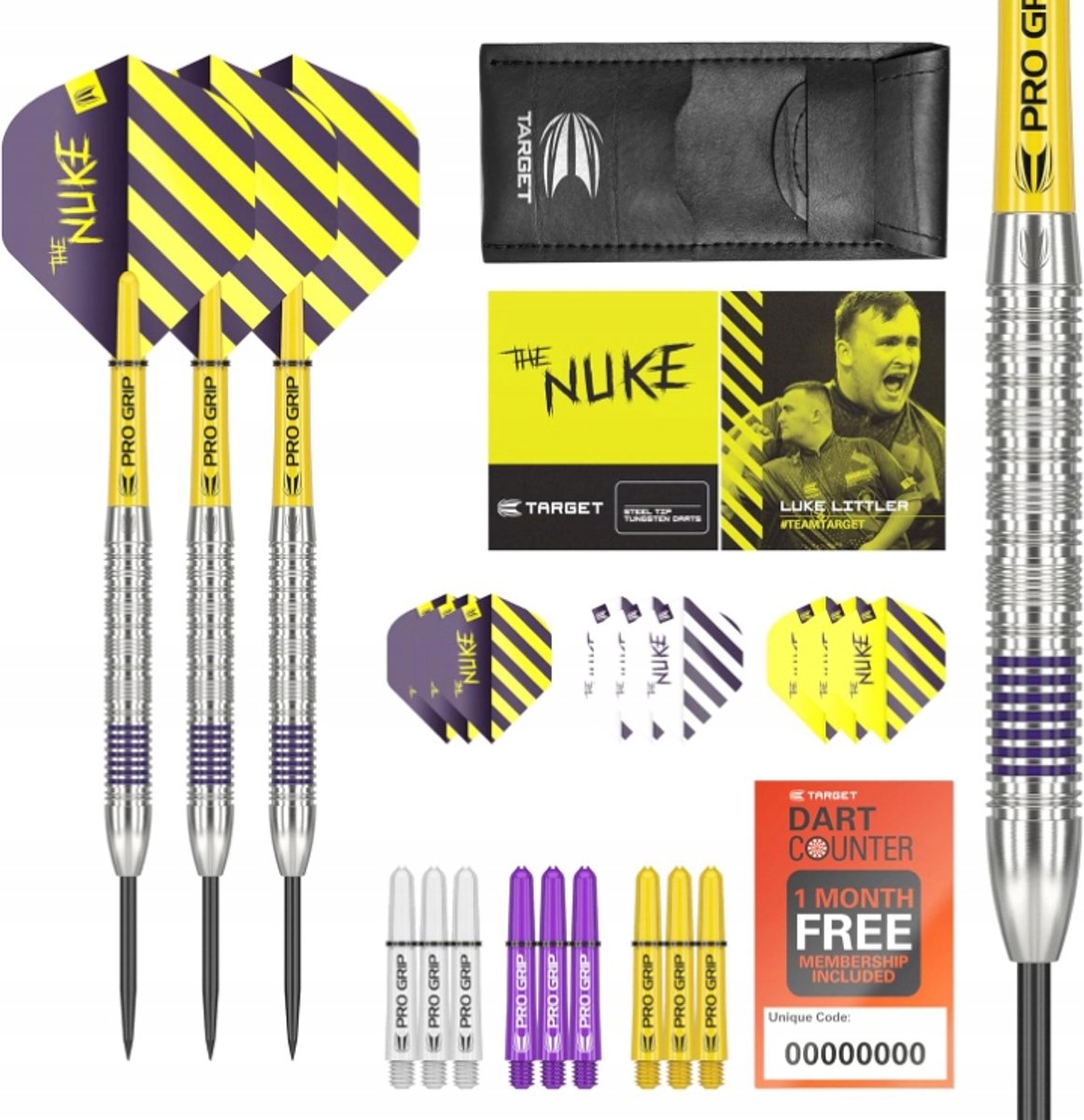 Merkloze 80% Wolfram Steel Tip Darts, 22g - Professionele Set