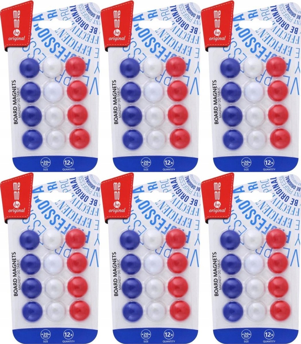 MemoBe Magneten voor Whiteboards - 20mm, 12 stuks, Sterk (6x)