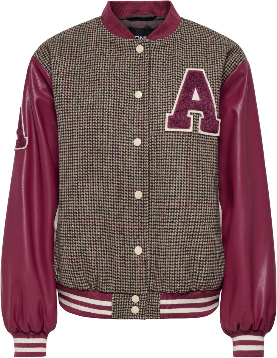 Only Jas Onlmoreno Bomber Jacket Otw 15376739 Rumba Red/check Dames Maat - XS