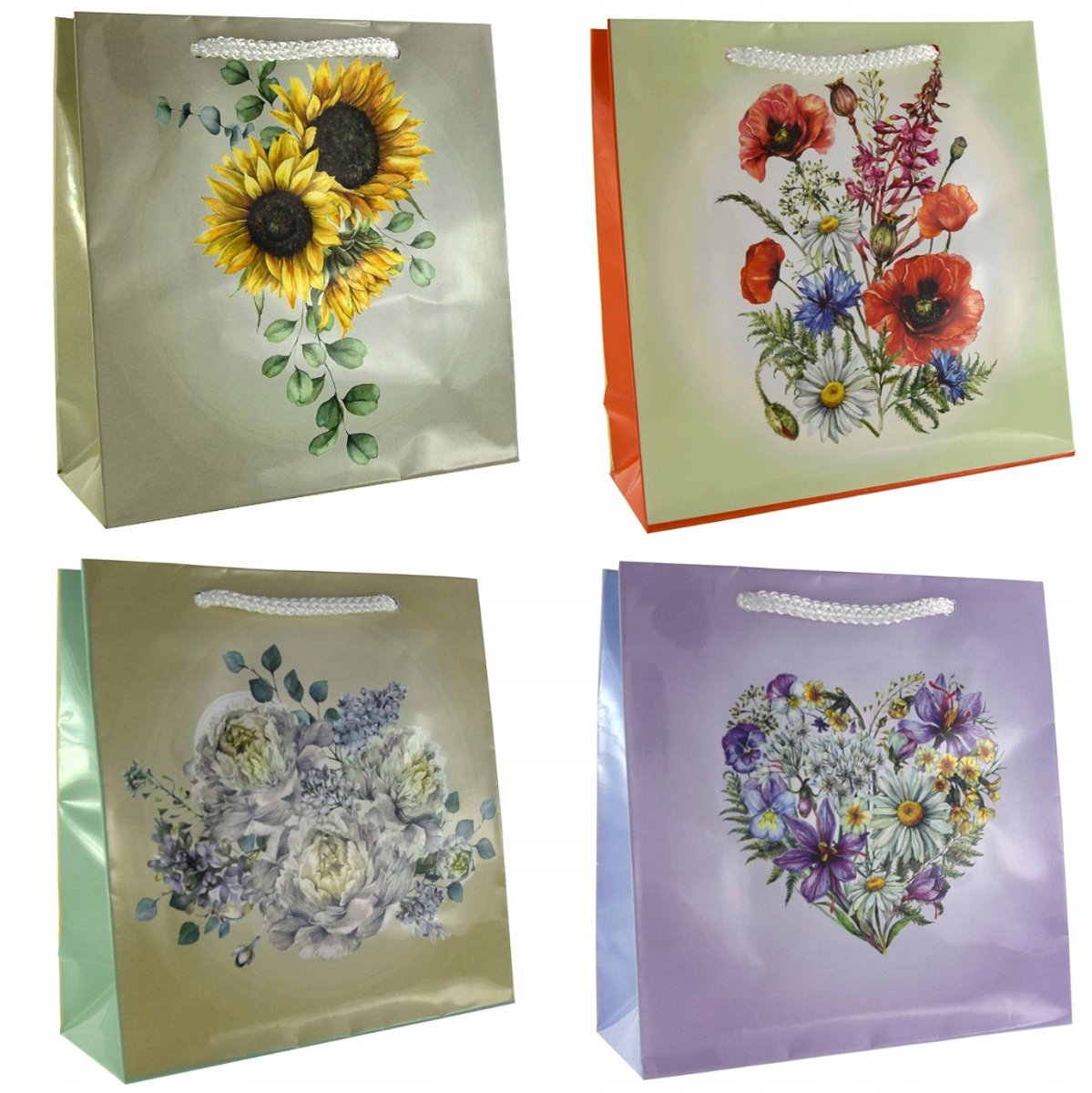 Set van 10 Decoratieve Cadeautassen voor Sieraden - 16x16x6 cm