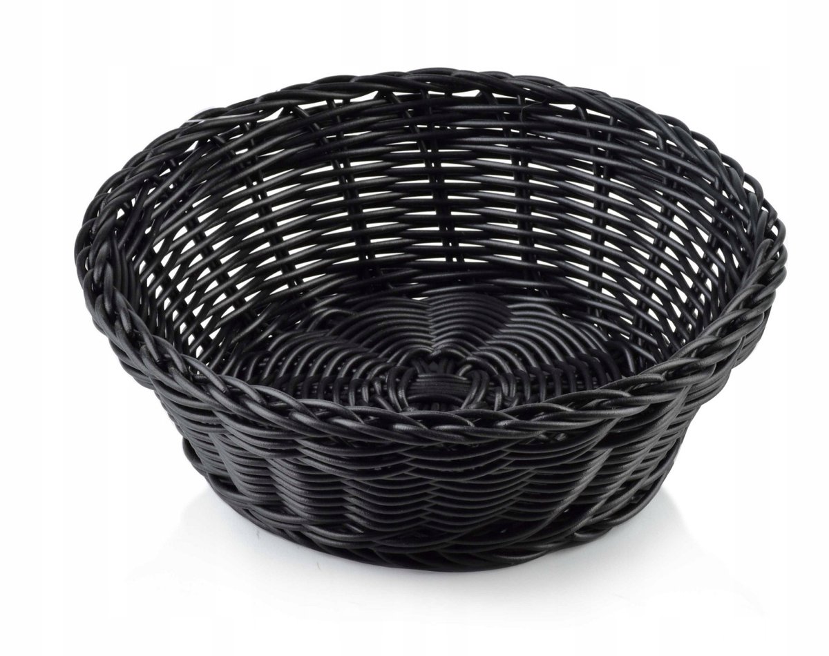 Zwarte Polyrattan Mandje Rond voor Brood - Sino