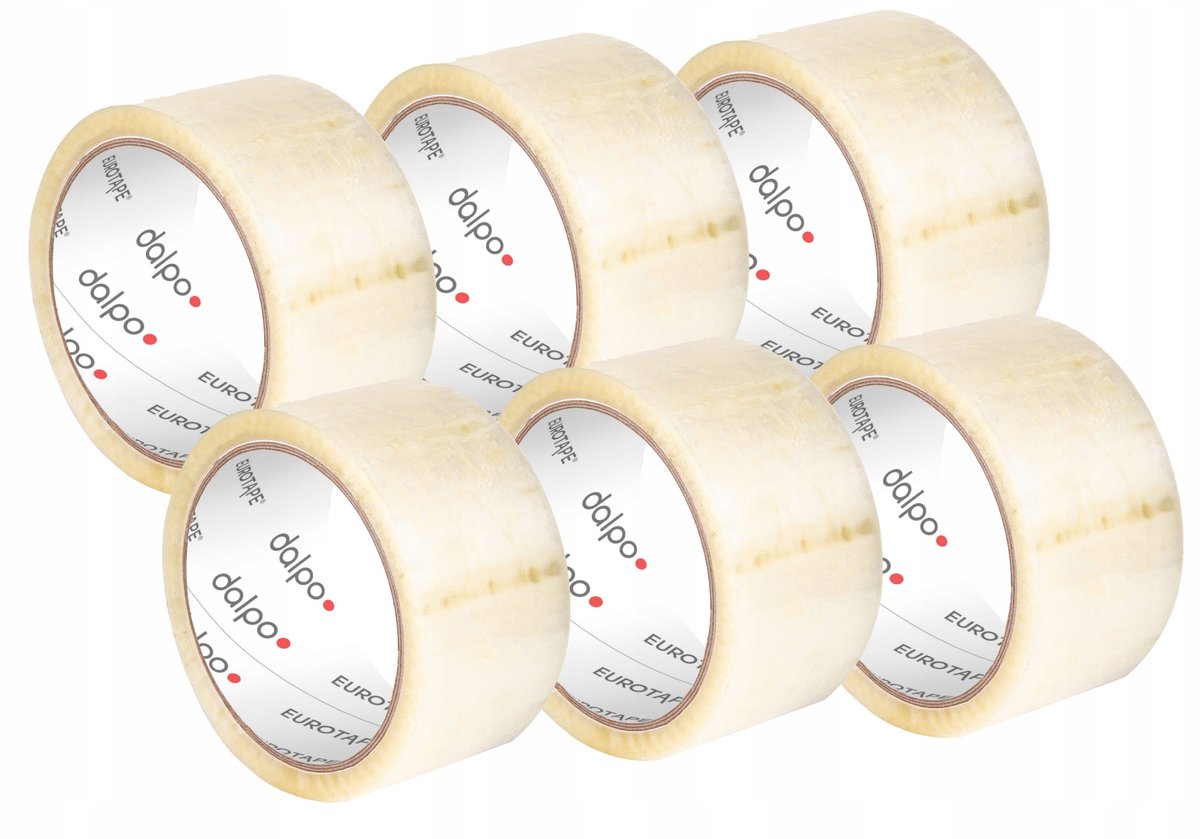 Dalpo Pakking Tape Transparant Rubber 48mm x 60y - 36 Stuks