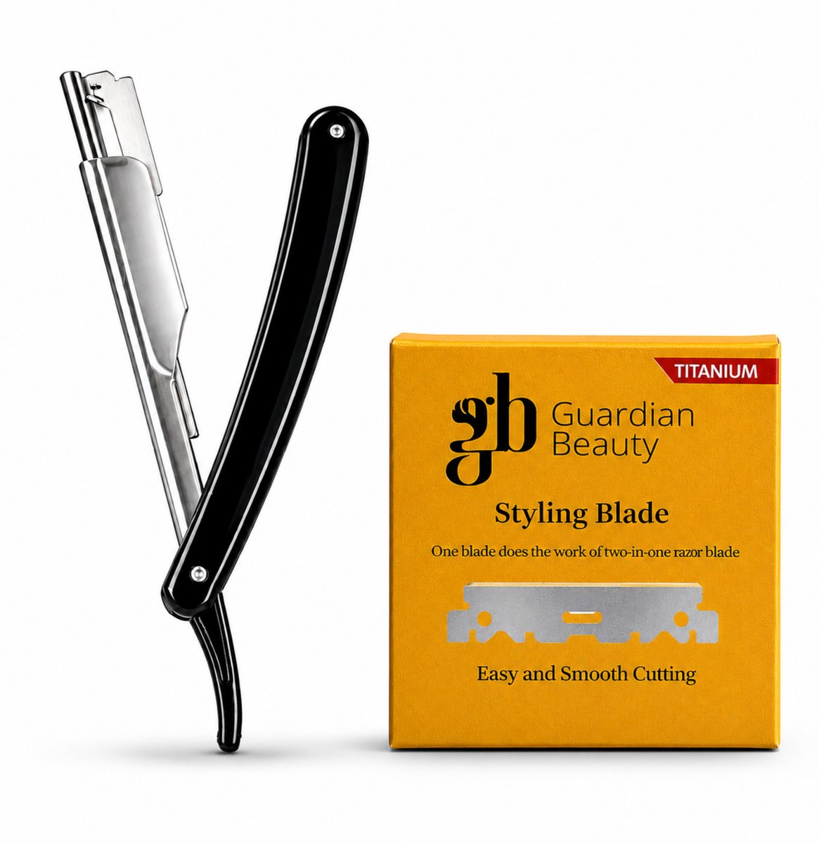 Guardian Beauty Scheermes - Roestvrij Staal - Shavette - Met 100 stuks Titanium Halve Mesjes