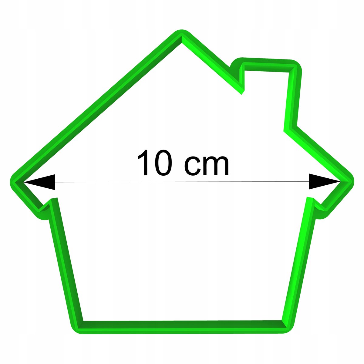 XL Kerstkoekjesvorm Huisje 10cm - Perfect voor Kerstkoekjes