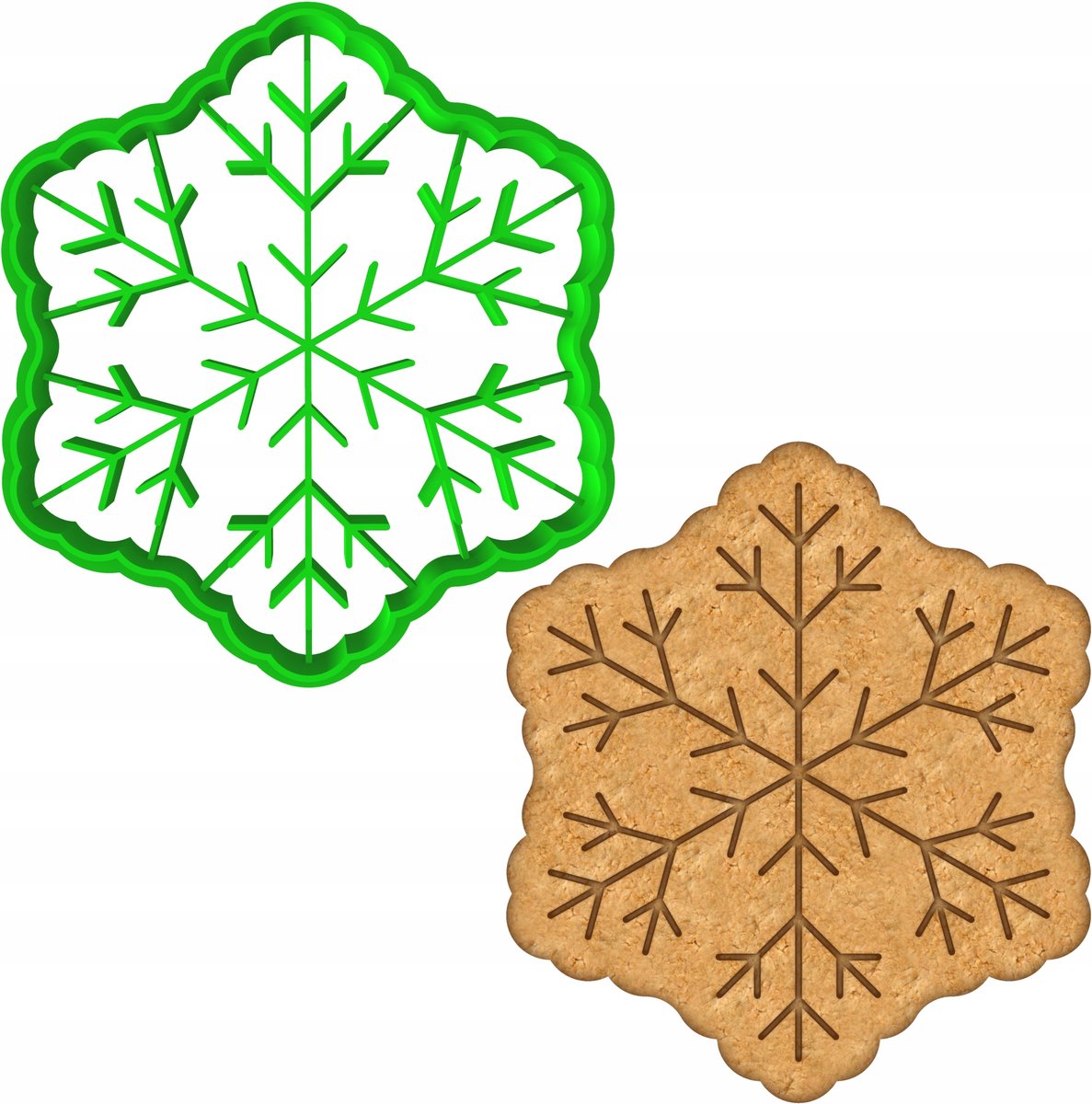 Kerstkoekjesvorm Parelmoer - Sneeuwvlok - 8cm PETG