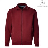 CHRIS CAYNE heren vest - L - donkerrood - rits - zijzakken