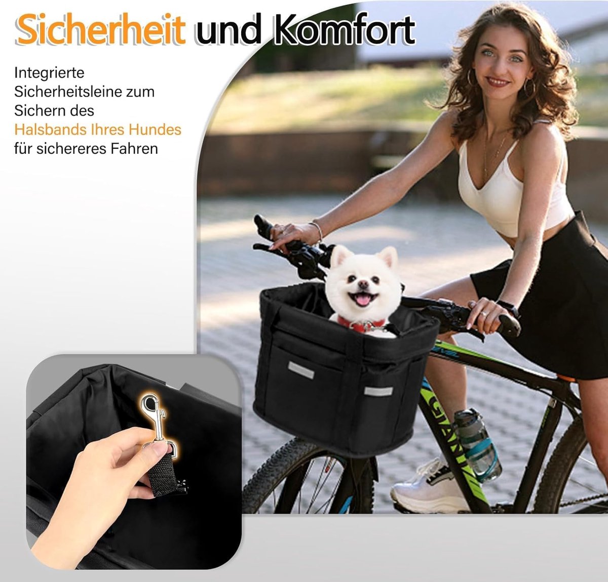 Fietsmand vooraan - opvouwbaar - waterdicht - ideaal voor kleine honden
